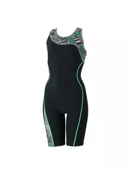 Фитнес купальник асимметрия свободный до колен O [скорость] женский зеленый/фиолетовый