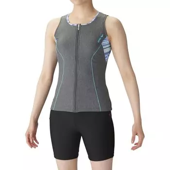 Фитнес-купальник разделяет Heather x Saxophone L [Arena] (Задняя крышка/вставная подкладка) Женский (MKSX)