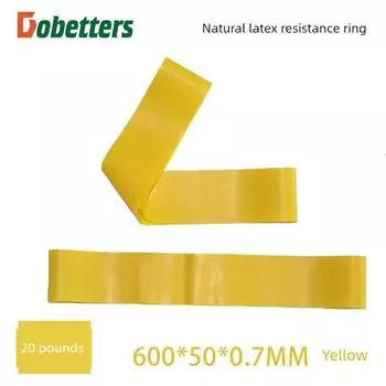 Фитнес латексная резинка сопротивления ролик для йоги 600*50*0.7mm yellow