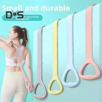 Фитнес-лента сопротивления Figure 8 с противоскользящей ручкой, портативная, для мужчин и женщин, для растяжки плеч, силовых тренировок, эластичный ремешок, натяжной канат зелёный