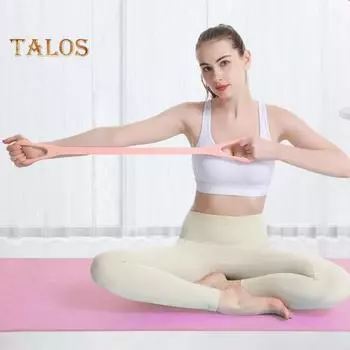 Фитнес-лента сопротивления Figure 8 с противоскользящей ручкой, портативная, для мужчин и женщин, для растяжки плеч, силовых тренировок, эластичный ремешок, натяжной канат синий