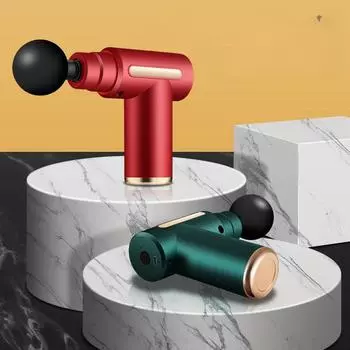 Фитнес-массажер для релаксации мышц Портативный креативный карманный массажный пистолет красный