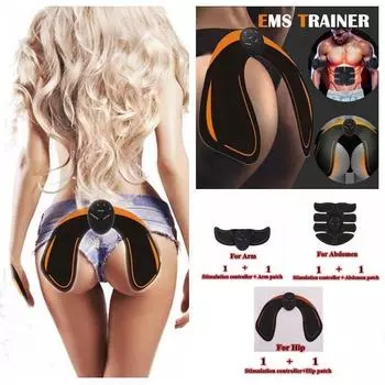 Фитнес-массажная подушка для тела EMS Hip Trainer Тренажер для брюшного пресса Стимулятор Обучение For Arm