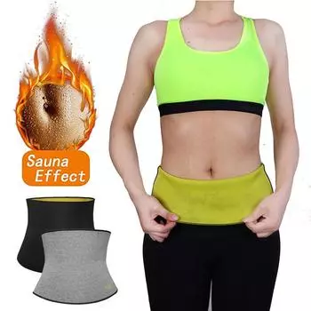 Фитнес пояс сауна для похудения S чёрный