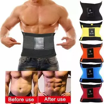 Фитнес пояс сауна для похудения (для мужчин) S синий