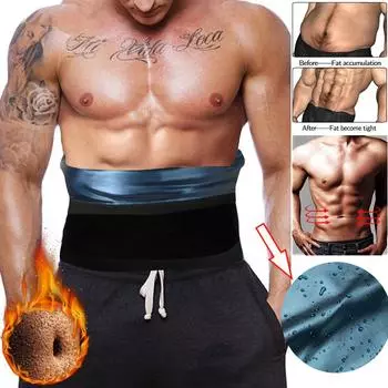 Фитнес пояс сауна для похудения (для мужчин) S/M чёрный