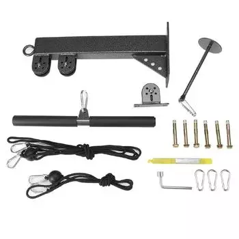 Фитнес-сделай сам, кабельный шкив, тренажер Blaster с креплениями для шкивов, тренировка на бицепс, трицепс, тяга на предплечье, веревка, ролик для запястья