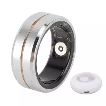 Фитнес-трекер смарт-кольцо счетчик шагов кольцо здоровья для IOS для Android IP68 водонепроницаемый нержавеющая сталь Outer Diameter 17.3mm / 0.7in
