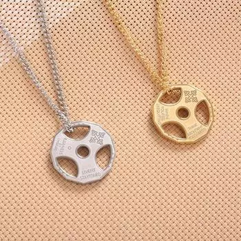 Фитнес-тренажерный зал, весовая пластина, штанга, гантели, тяжелая атлетика, бодибилдинг, кроссфит, упражнения, украшения серебряный