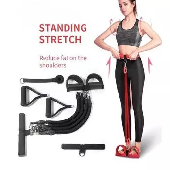 Фитнес-упражнения с педалью дома, фитнес-упражнения, эспандер, спортивный тренажер для похудения, йоги, формирования тонкого живота чёрный