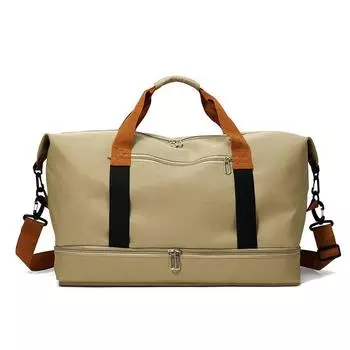 Fitness Bag Separation Shoes Bags Short-Distance Luggage Bag Dry Wet Separation Multi-Functional Outdoor Commuter Travel Bag хаки