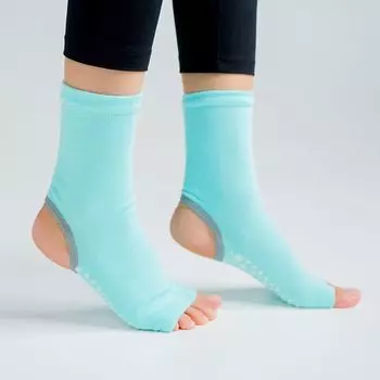 Fitness Simple Elastic Anti-Slip Cotton Solid Color Socks Yoga Socks Women Hosiery Half Palm Socks жёлтый