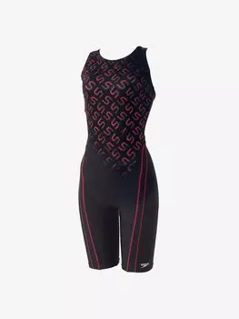 Fitness Swimsuit MJ Loosen Kneeskin Monogram Japan Loosen Kneeskin SFW12390 M [Speed] Black/Red