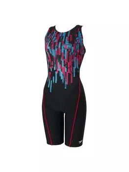 Fitness Swimsuit Stripes Delight Loosen Kneeskin Pink M [Speed] Women s розовый
