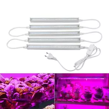 Фитолампы полного спектра T5 Tube Grow Tent Light Лампа для выращивания растений для посева цветов AC85-265V EU Plug Светодиодный светильник для выращивания растений 1PCS T5 Tube Lamp