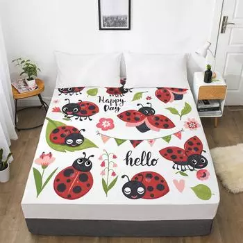 Простыня на резинке с 3D-принтом, 3 шт., простыня, чехол для матраса, эластичная лента, постельное белье 120cmX200cmX30cm