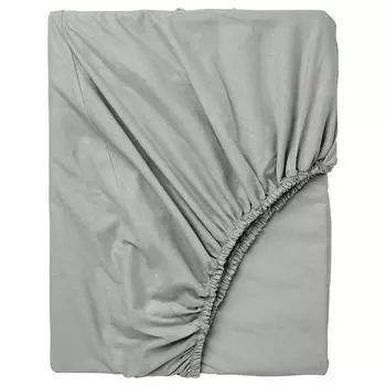 Fitted sheet 90 x 200cm Light gray IKEA/IKEA DVALA (304.824.60)