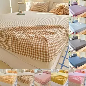 Простыня на резинке, нескользящая, регулируемые наматрасники для односпальной кровати, отель, путешествия, приятное к коже покрывало для кровати 120x200cm Only a sheet