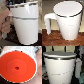 Fiu 470 мл Элегантная нескользящая изоляционная чашка для воды, чая, кофе, кружка, белая инновационная магия