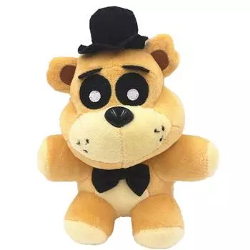 Five 1825cm Fnaf Nights At Freddys Foxy Chica Bonnie Golden Freddy Plush Toy GoldenBear-18cm
