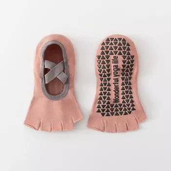 Five-Finger Yoga Socks for Women Spring/Summer Short Tube Pilates Special Socks Open Toe Indoor Sports Professional Non-Slip Toe Socks Five finger open toe yoga socks pink 1 pair]