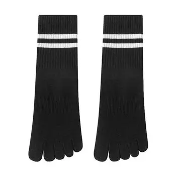 Five Fingers Knee Socks Gradient Color PRA Autumn Yoga Socks 2337Z Black