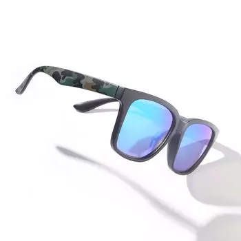 Five Flowers Horse Glasses 2006 Large Frame Retro Pattern Square Big Face Polarized Sunglasses Women, Sunglasses Men