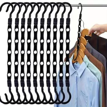 Five Hole Magic Hanger Drying Rack Storage Rack Multifunctional Anti Slip and Space Saving Hanger Closet Hanger Hanger Organizer Other