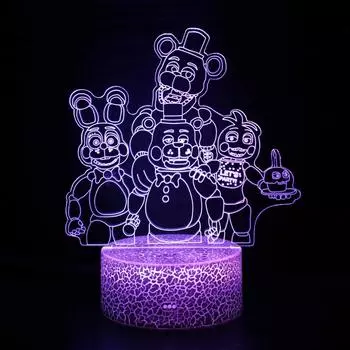 Five Nights At Freddy Led Night Light Remote Control Color Teen Supplies Bedroom