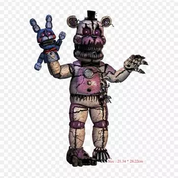 Five Nights At Freddy s Sister Location Art, термопереносная печать, виниловые нашивки, наклейки для одежды, аппликации «сделай сам», моющиеся нашивки
