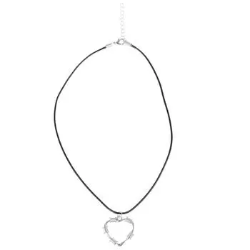 Five Petal Flower/Butterfly Ribbon Bowknot/Heart Pendant Necklace Adjustable Chain Choker Fashion Jewelry for Women T4