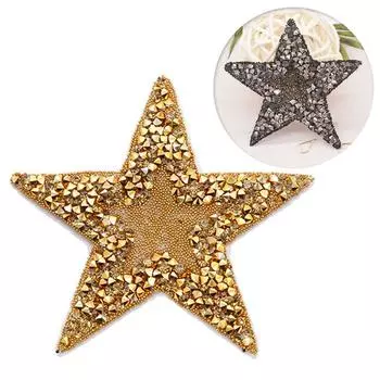 Пятиконечная звезда, утюг на аппликации, блестящая смола, декор для рукоделия, швейные принадлежности