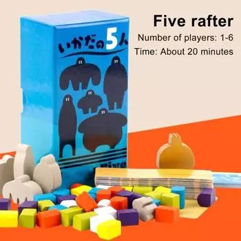 Five Raftsman Настольная игра Динамичная интерактивная карточная игра для 1-6 игроков Для детей Взрослых Семейная настольная игра Для вечеринок Необходимые принадлежности Реквизит 1 Set