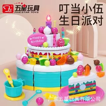 Five-star Girl Baby Kitchen Play House Cake Suit Diy Toy Model 2-6 Years Old Birthday Gift разноцветный