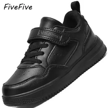 FiveFive детские кроссовки, модные повседневные кроссовки для молодежи и подростков, модные кроссовки для прогулок, мягкие дышащие детские спортивные кроссовки 32 чёрный
