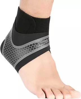 Фиксация голеностопного сустава голеностопного сустава при растяжении связок, эластичный сустав пятки, унисекс, левый, поддержка, защита, спорт, профилактика, профилактика,