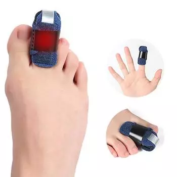 Фиксация пальцев с поддержкой пальцев ног с изгибом большого пальца и растяжкой со спортивной защитой Left