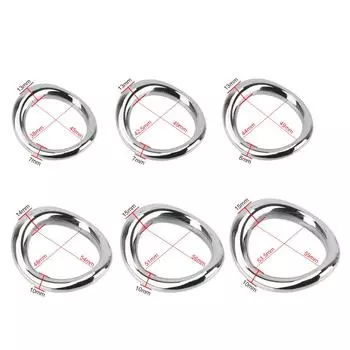 Фиксатор для пениса из нержавеющей стали, задержка эякуляции, эротическое кольцо для пениса, секс-игрушки для мужчин, металлический растягиватель мошонки 38x45mm