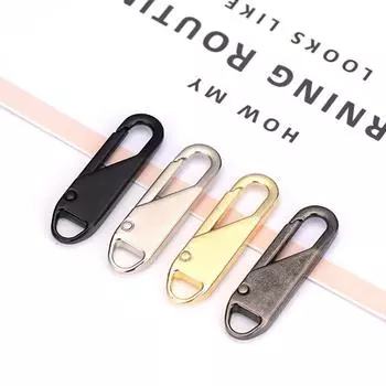 Фиксатор молнии Металлические швейные принадлежности Головка молнии Бегунок молнии Пуллер Комплект для ремонта молнии Язычок 10pcs чёрный