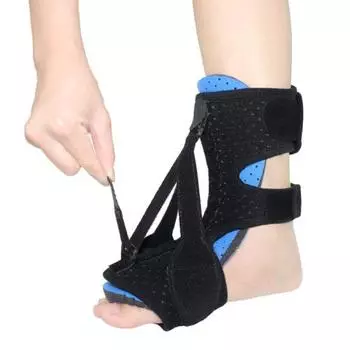 Фиксатор стопы, дышащий, с двойным давлением, регулируемый, нескользящий, иммобилизирующий, фиксирующий, губчатый, корректирующий, падающий, защитный пояс, аксессуары для танцоров чёрный