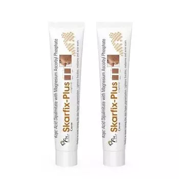Fixderma 2% койевая кислота + 1% арбутин Skarfix-Plus крем для удаления шрамов, крем для удаления шрамов от угревой сыпи | Помогает уменьшить мелазму - 15 г (Упаковка из 2 шт.)