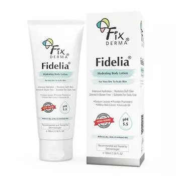 Fixderma Fidelia Увлажняющий лосьон для тела | Увлажняющее средство для лица и тела | Лосьон для тела для женщин и мужчин Увлажняющий лосьон - 100 мл (Пакет из 1)