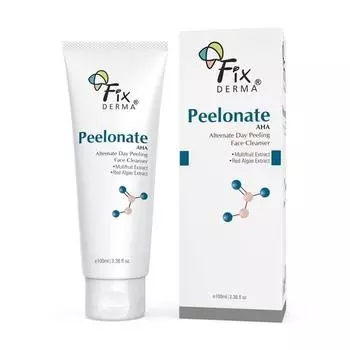 Fixderma Peelonate AHA Face Cleaner | Отшелушивающее средство для лица | Неровный тон кожи, Некомедогенная формула, Сухая кожа - 100 мл