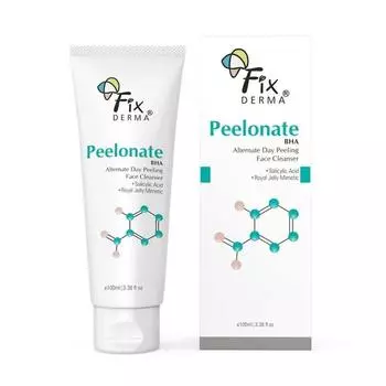 Fixderma Peelonate BHA очищающее средство для лица, отшелушивающее средство, средство для пилинга лица, очищает поры кожи, удаляет прыщи, нормализует жирность кожи, устраняет белые угри - 100 мл
