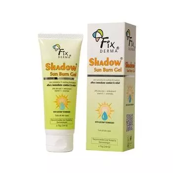 Fixderma Shadow Sun Burn Gel с 20% геля алоэ вера и витамином E | Увлажняющий крем с керамидами | Подходит для всех типов кожи - 75 г