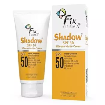 FIXDERMA Shadow Sunscreen Spf 50 Silicone Matte Cream Pa+++, солнцезащитный крем для жирной кожи, склонной к акне, солнцезащитный крем для женщин и мужчин - 50 мл