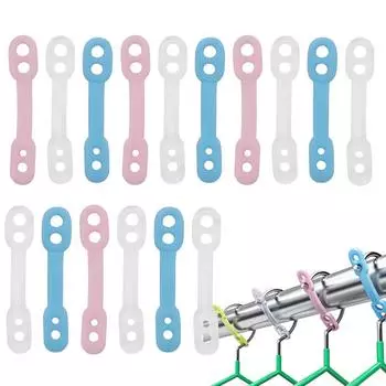 Fixed Windproof Clothes Hanger Buckle 20pcs Non-Slip Fixing Sturdy Buckle Simple Laundry Supplies for Home Clothes Accessories разноцветный