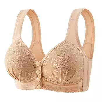 Фиксированная чашка, верхняя поддержка, боковая коллекция, кружевное нижнее белье большого размера для мам, легкий и тонкий, новый жаккардовый бюстгальтер с пряжкой спереди 80