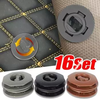 Фиксированные зажимы для автомобильного коврика, двухслойный коврик для ног, фиксирующая пряжка, противоскользящий коврик для ног, набор фиксированных зажимов, поворотные крепежные элементы, аксессуары