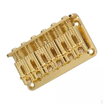 Фиксированный бридж для электрогитары Hardtail серебряный